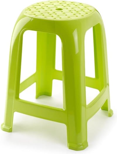 Forte Plastics Keukenkrukje/opstapje - Handy Step - groen - kunststof - 37 x 37 x 46 cm