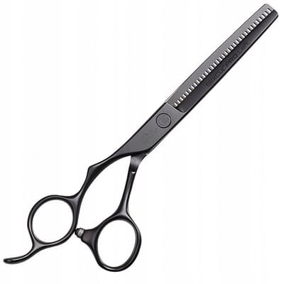 Olivia Garden Silkcut Pro Zwart Mat Linkshandige ontgassings-/effilingschaar 6,35"