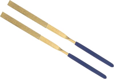 Nikkel Gecoate Vijlenset met 3mm Schacht en 140mm Lengte - Perfect voor Metaal, Glas en Steen, 2 Stuks