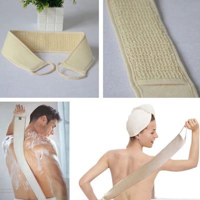 Unisex Zachte Huidverzorging Exfoliërende Loofah Spons Back Strap Bad - Douche Body Massage Spa Cleaning Scrubber - Borstel Body wassen