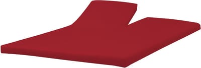 Princess Line Comfortabel Ultra-Soft Splittopper Hoeslaken 180x200 - 100% Katoen Jersey - Hoeslaken voor Elektrisch & Verstelbaar Bed - Rondom Elastiek - Hoekhoogte 15 cm - Bovensplit ca. 90 cm - Rood