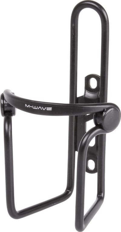 Bidonhouder M-Wave aluminium met PVC klemmen - zwart
