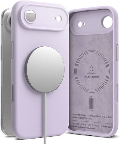 Ringke Silicone Magnetic Hoesje Geschikt voor Apple iPhone Air | Compatibel met MagSafe / Qi2 | Back Cover met Magneet | Zacht Siliconen | Slank Design | Paars