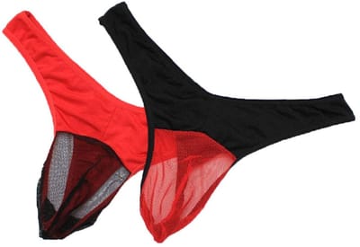 Dailygoods- Ondergoed Ademend - Mesh Thong - Sexy String - Antigeur - Fast-drogende Stof - One Size (Taille 22-33")