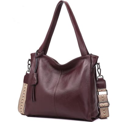 Luxe echte leren handtassen voor vrouwen Crossbody schoudertassen Dames Messenger Bag Fashion Tote paars
