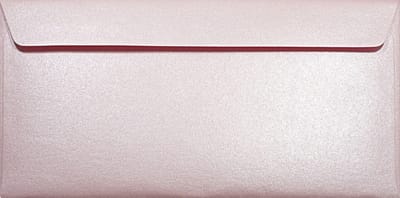 Metallic (parelmoer) roze enveloppen DL - 110 x 220 mm - 25 stuks - HK zelfklevend met plakstrip - 120 gram - Majestic - Netuno