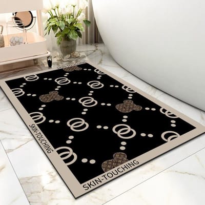 Tapis de salle de bain absorbant et simple, antidérapant, à séchage rapide, facile d'entretien, doux, en diatomées 40 * 60cm