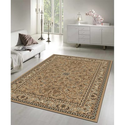 Nain Klassiek - Laagpolig Oosters Vloerkleed - Vintage Tapijt - Beige- 140x200 CM