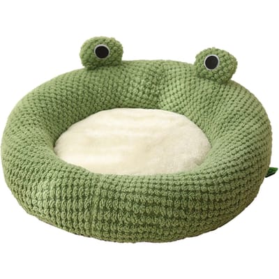 Lit Grotte pour Animaux de Compagnie Lit Mignon en Dessin Animé pour Animaux de Compagnie Coussin Doux et Respirant en Peluche pour Animaux de Compagnie Lit Chaud pour Chats