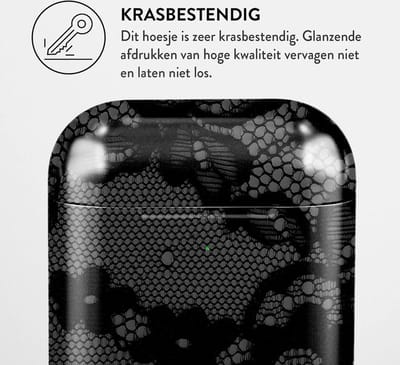 Burga Hoesje geschikt voor Apple AirPods 1 Shockproof Hardcase Hoesje | Burga - Magnetic | Zwart