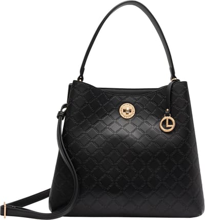 L.CREDI Schoudertas Filiberta Hobo Bag Black Zwart