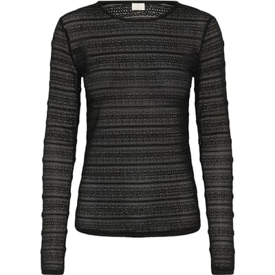 Dames-T-shirt met lange mouwen KAFFE KANanna Lace