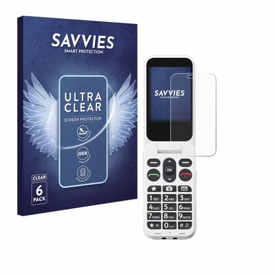 Savvies - Screenprotector voor Doro Leva L20 - Folie Beschermfolie transparant 6 Stuks