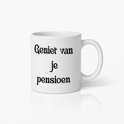 Geniet Van Je Pensioen" Grappige en Inspirerende Mok – Perfect Cadeau Voor Gepensioneerden