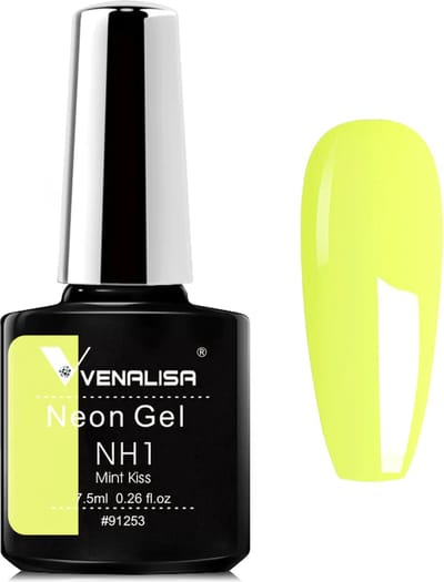 Venalisa UV Gellak Geel - Neon - 7.5 ml - Gellak Neon - Gellac Neon - Gellak Neon Geel - Gele Neon Gellak - Gellak Fluo - Gellak Fluoriserend - Gellak Felle Kleuren - Gellak Kleuren - Venalisa Gellak - Gellak Nagellak