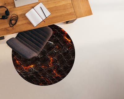Coloray Vloerbeschermer - Lavapad Stoel Mat - 100x100 cm - Veelkleurig Computer Stoel Mat - Vloerbeschermer Bureaustoelmat - Mótif Bureaustoelmat - Ronde Mat - Texturen Thema