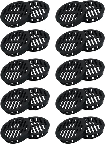 Ventilatieroosters - Roosters Afdekking - Luchtstroom Verbeteren - Stofdicht Gaasontwerp - 50 mm - Zwart