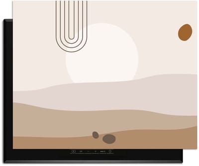 KitchenArt - Desert Glow - 76x51.5 cm - Kookplaat Beschermer - Luxe Afdekplaat Inductieplaat - Anti-slip & Oprolbaar - Beschermmat Inductiekookplaat
