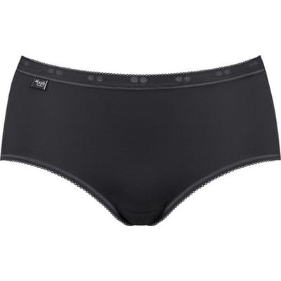 sloggi Basic+ Dames Midi slip - Zwart - Maat 40