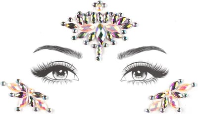 Boozyshop ® Glitter Face Jewels Maarten - Festival glitter gezicht - Rhinestones - Plak diamantjes - Zelfklevende plaklaag - Multicolor