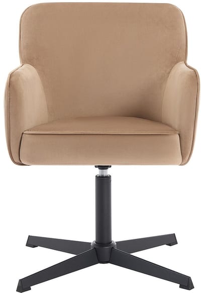 Vente-unique Bureaustoel - Velours - Beige en zwart - CAPULI