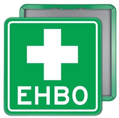 EHBO bord 40x40 cm - Bevestiging: Zonder bevestiging (alleen het bord)