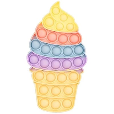 Schattige Fidget Reliver Stress Speeltjes Regenboog Druk Bubbel Antistress Speeltjes Volwassenen Kinderen Simpel Kuiltje Speeltje Om Autisme Te Verlichten Kinderen Cadeau beige