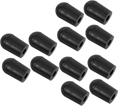 Cello Eindpin Beschermer - Instrument Bescherming - Muziek Instrument Onderhoud - Sterke Rubber Constructie - 12 Stuks - Zwart