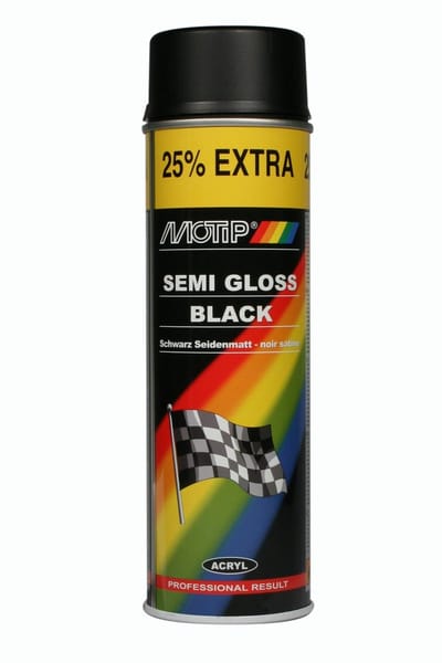 Motip Zijdeglans Acryllak Zwart - 500 ml