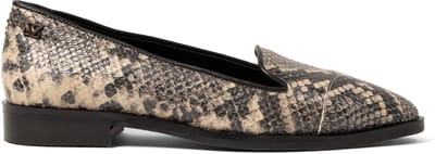 Lazamani - Flora Dames Ballerina Flats Leer Offwhite - Maat 37