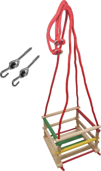 Playwood - Houten baby / peuter hekschommel - Inclusief 2 schommelhaken