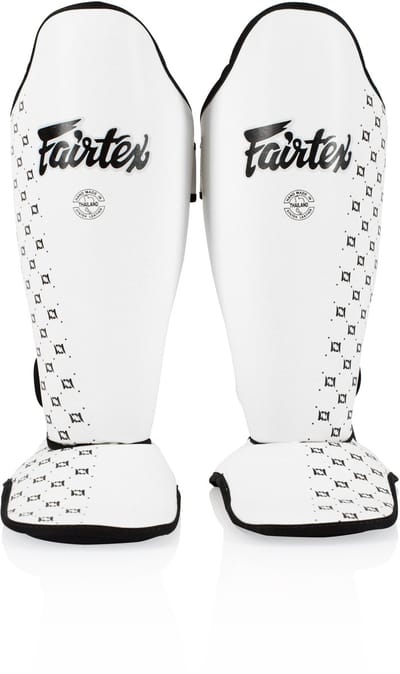 Fairtex SP5 Competition Scheenbeschermers – Maat S – Wit – Kickboksen, Muay Thai & MMA