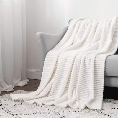 Dailygoody - Flanel Fleece Deken - Zachte Warme Dekens - Beige - Comfortabele Gooi Deken - Ideaal Voor Binnen En Buiten - Voor Volwassenen En Kinderen