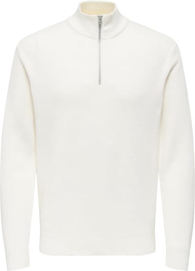 ONLY&SONS - ONSPHIL REG 12 STRUC HALF ZIP KNIT NOOS - Heren - Gebreide truien