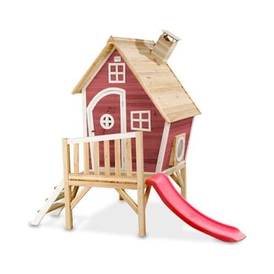 EXIT Fantasia 300 Houten Speelhuis - Speelhuisje voor Buiten - FSC Hout - Kinderen - Rood