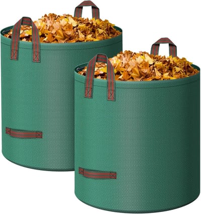Grote Bladzakken - Tuinzakken Vuilniszakken - Tuinafval Verzamelen - Herbruikbaar Grote Capaciteit - H100cm D80cm - Groen