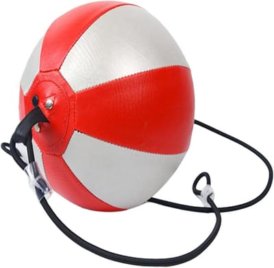 Boksbal Training - Reactiebal Vechtsport - Fitness Thuis - PU Leer Duurzaam - 20 cm Diameter - Zwart