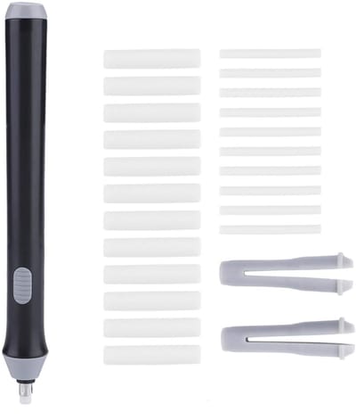 Dailygoody - Elektrische Gum - Automatisch en Draagbaar - Innovatief en Handzaam - Zwart - Ideaal voor Tekeningen en Notities - Perfect voor Studenten.