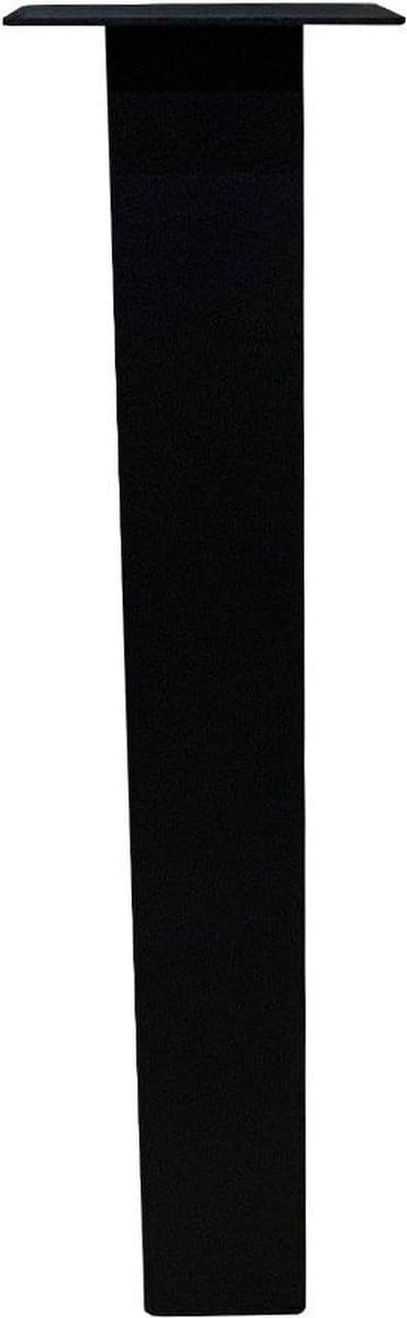 FLE - Set stalen rechte tafelpoten zwart vierkant 10 bij 10 cm en hoogte 72 cm (koker 10 x 10 cm) - 4 stuks
