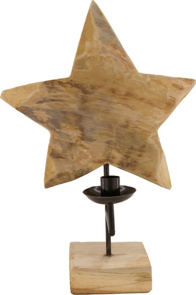 Dijk Natural Collections - Candle holder teak 28x22x40cm - Natuurlijk