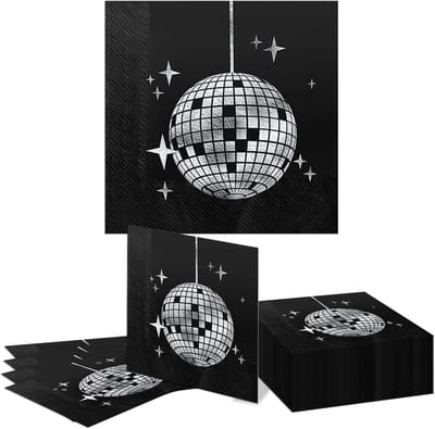 Cocktailservetten 40 Stuks - Disco Design - Eenmalig Gebruik - Perfect voor Feestjes - ShopVlot
