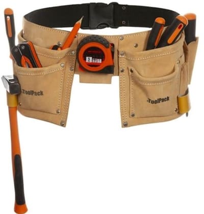 ToolPack gereedschapsriem met dubbele buidel, leer 366.020