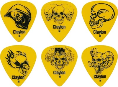 Clayton - Demonic Skulls - plectrums medium 12 pack