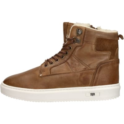 SUB55 Veterschoenen Hoog Veterschoenen Hoog - Cognac - Maat 38