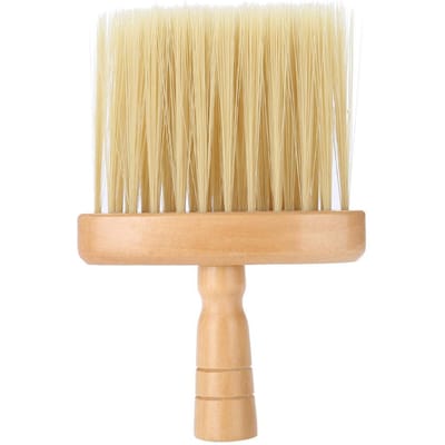 Brosse à épousseter le cou et le visage, accessoire de coiffure pour le nettoyage des cheveux et la coupe de cheveux beige