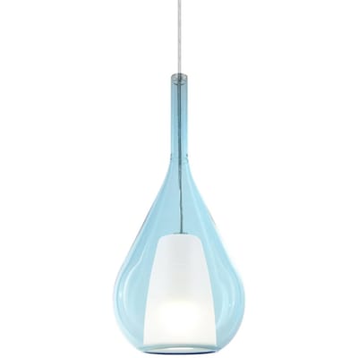 Ideal Lux hanglamp Kalique 3, blauw, Ø 18 cm, kunststof