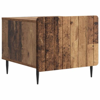 vidaXL - Salontafel - met - lade - Oud - hout - 49 - x - 50 - x - 42 - cm - Bewerkt - hout