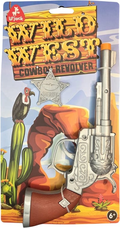Cowboy Pistool - Met Sheriff Ster Zilver - Plastic
