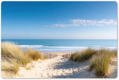 Placemats 45x30 cm - Placemat kunststof - 1 stuk - Strand - Zee - Duin - Zand - Zomer - Borden onderleggers - Decoratie voor op tafel - Keuken tafeldecoratie accessoires - Vinyl onderlegger - Tafelversiering