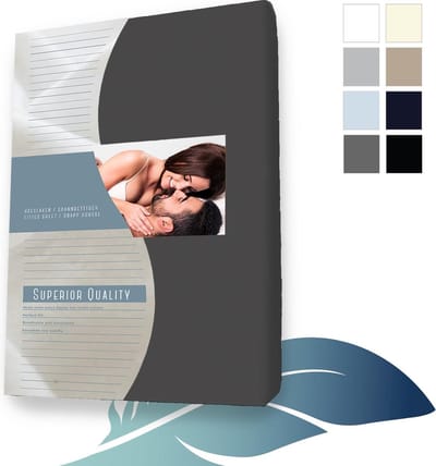 24-Bedding - Splittopper Hoeslaken - Jersey 100% katoen - 160x200 cm - donker Grijs